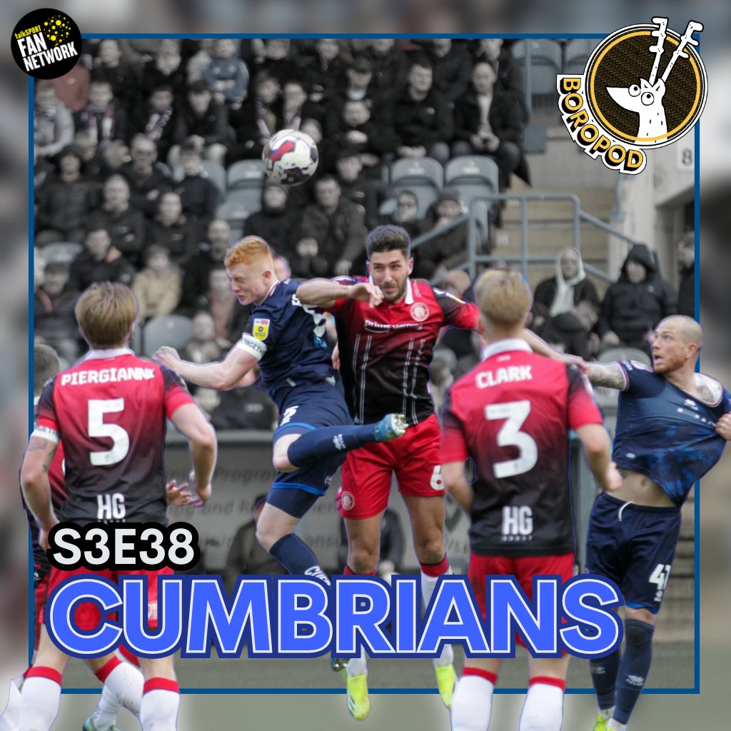 Boropod's tweet photo. 🎙️Boropod 3.38 - Cumbrians

Join @greg_kett, @rateus_johanson and @BenAdsheadPA as they get the lowdown on Carlisle United from "Rabbie" @RossCrawford44.

https://t.co/0xohsFjUIf

#WelcomeToBoropod #TalkSPORT https://t.co/FDudwYZtTl