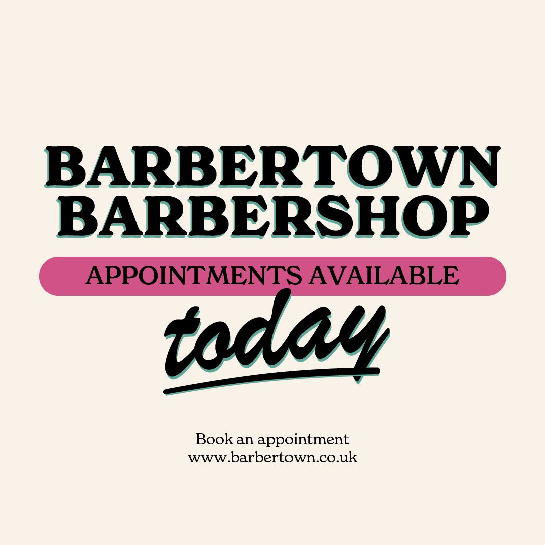 Beat the Weekend Rush Guys .. 
just tap the link below to secure your Booking 💈.. 

barbertown.co.uk 

See you soon Guys ..

#WorcestershireHour #worcester #Malvern #Droitwich #Worcestershire