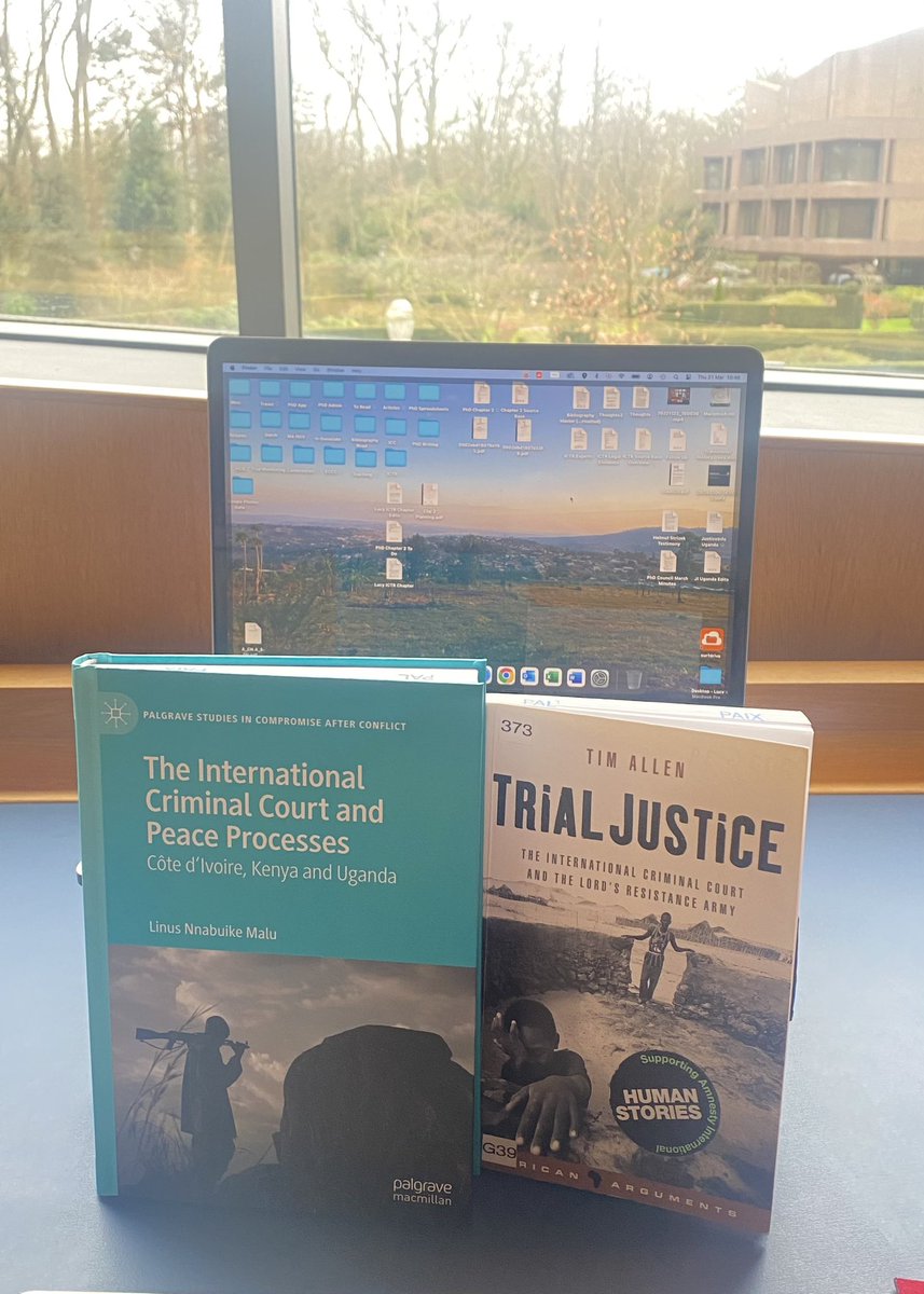lucyjgaynor's tweet image. Always look forward to seeing what I stumble across in the curated section of topical books @PeacePalaceLib in the #Hague 

Today - picked up Allen’s ‘Trial Justice’, on the #ICC &amp;amp; the #LRA, and Nnabuike Malu’s look at the ICC and #peace processes in #CotedIvoire #Kenya &amp;amp; #Uganda