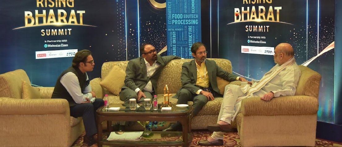 AMISHDEVGAN's tweet image. #RisingBharatSummit में 
गृह मंत्री @AmitShah से चुनावी संवाद ।