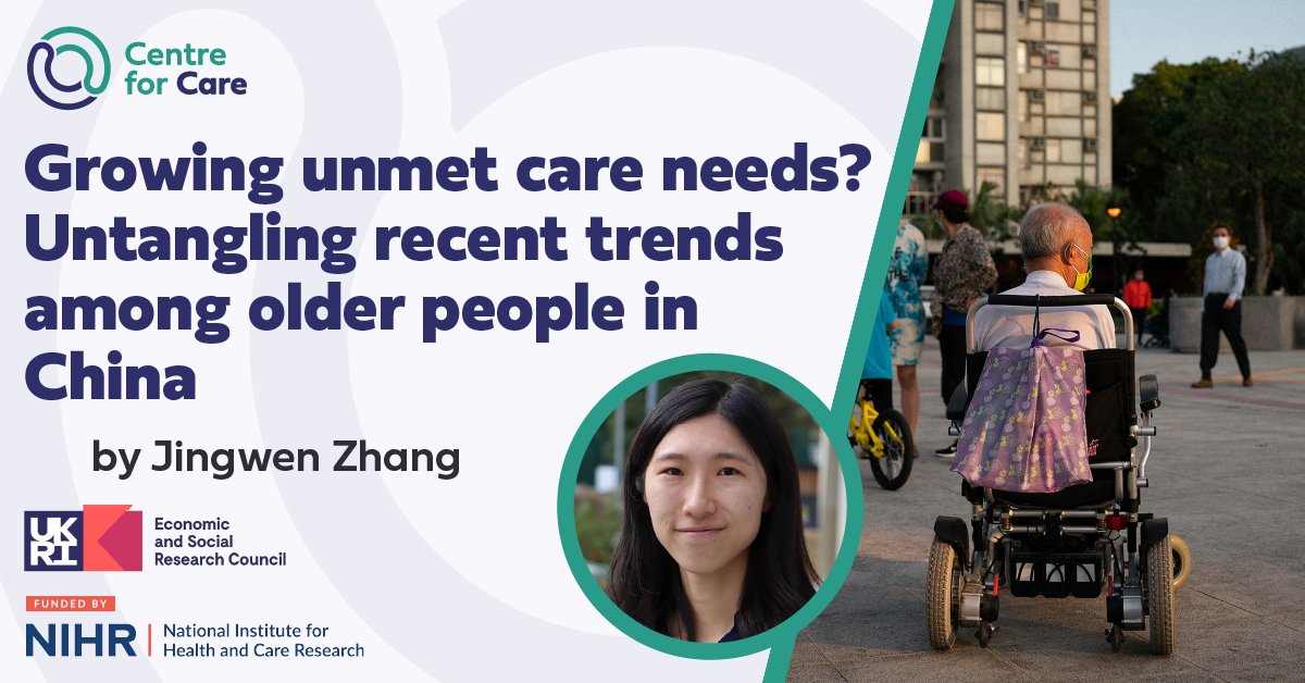 ❓What are ‘unmet care needs’? ❓How do we measure them? In a commentary published today @JingwenZhang26 addresses crucial questions around unmet care needs illustrating them with an ongoing case study in China: Follow this link to read the piece: t.ly/0T4nW