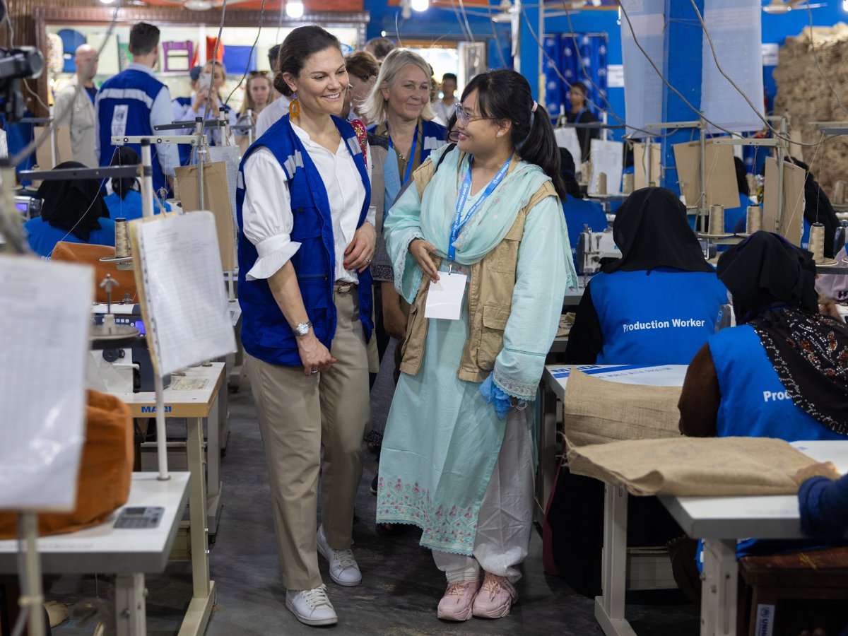 RohingyaResp's tweet photo. 🇸🇪 HRH Crown Princess Victoria recent visit to Cox's Bazar 🇧🇩 refugee camps was a poignant reminder of the unwavering resilience &amp; remarkable strength of #Rohingya #refugees. Witnessing their courage deepens our commitment to stand by them, offering #hope and #solidarity.🙏🏼 https://t.co/GOyPq3R6qs