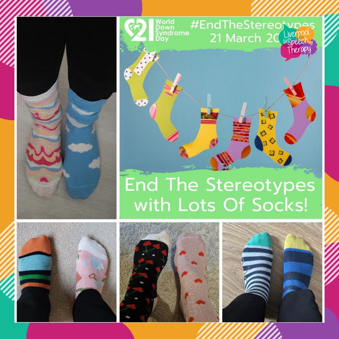 🧦All our team are wearing #oddsocks today with pride to celebrate #worlddownsyndromeawarenessday🌈 Are you wearing #oddsocks today to raise awareness?Let's make it the best one yet! @WDSD_RAC_COSMO @DSAInfo @DownSyndromeLPL @PositiveaboutDS #liverpoolspeechtherapy #mysltday