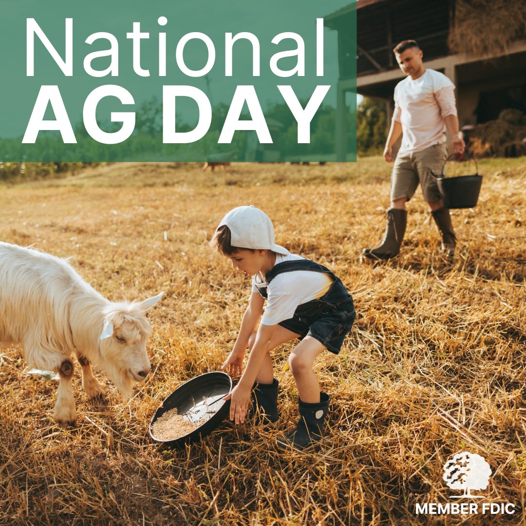 🌱 Happy National Ag Day! 

Today, we celebrate the hardworking farmers, ranchers, and agribusiness professionals who are the backbone of our community and our economy. 

Thank you!

#NationalAgDay #ThankAFarmer #AgriculturePride #AgWeek