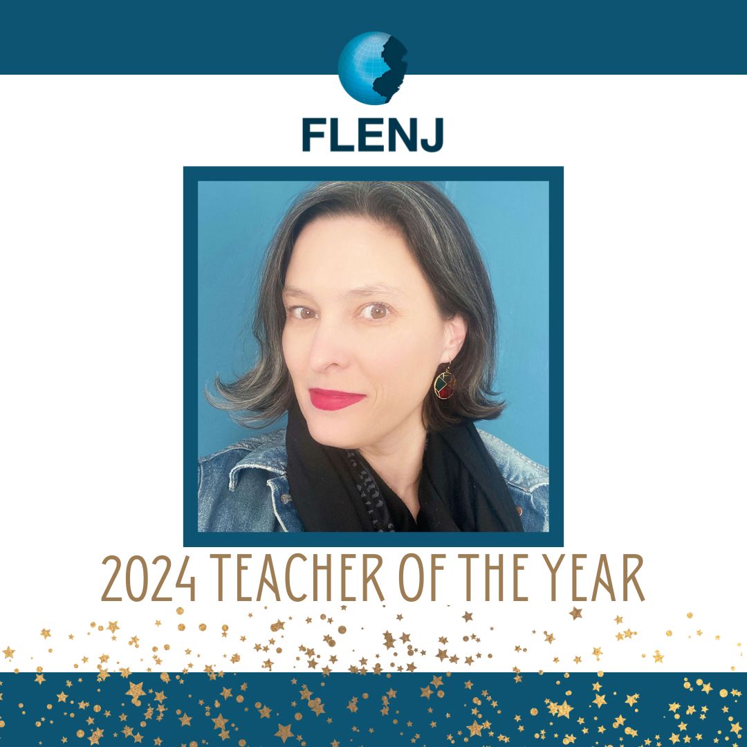 Good morning, FLENJ members & friends! We are absolutely thrilled to announce our 2024 FLENJ Teacher of the Year! Please join us in congratulating Amy Bernard-Mason. Amy teaches Latin in Ridgewood High School. She will represent FLENJ at #NECTFL25! Congratulations, Amy!!👏🎉