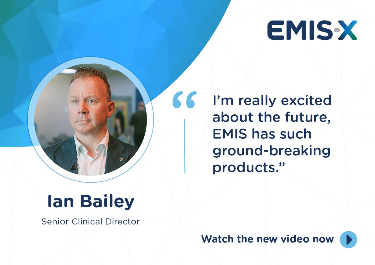 The aim for EMIS-X is to bring new ways of working to healthcare settings and be responsive and forward-thinking in a way that suits the needs of our customers. To find out more watch our new video here: okt.to/4ECK2q #EMISX