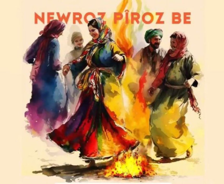 Cemrelerin ardından bahar gelir her yere Alevli meşalelerle direnir esen yele #NewrozPîrozBe