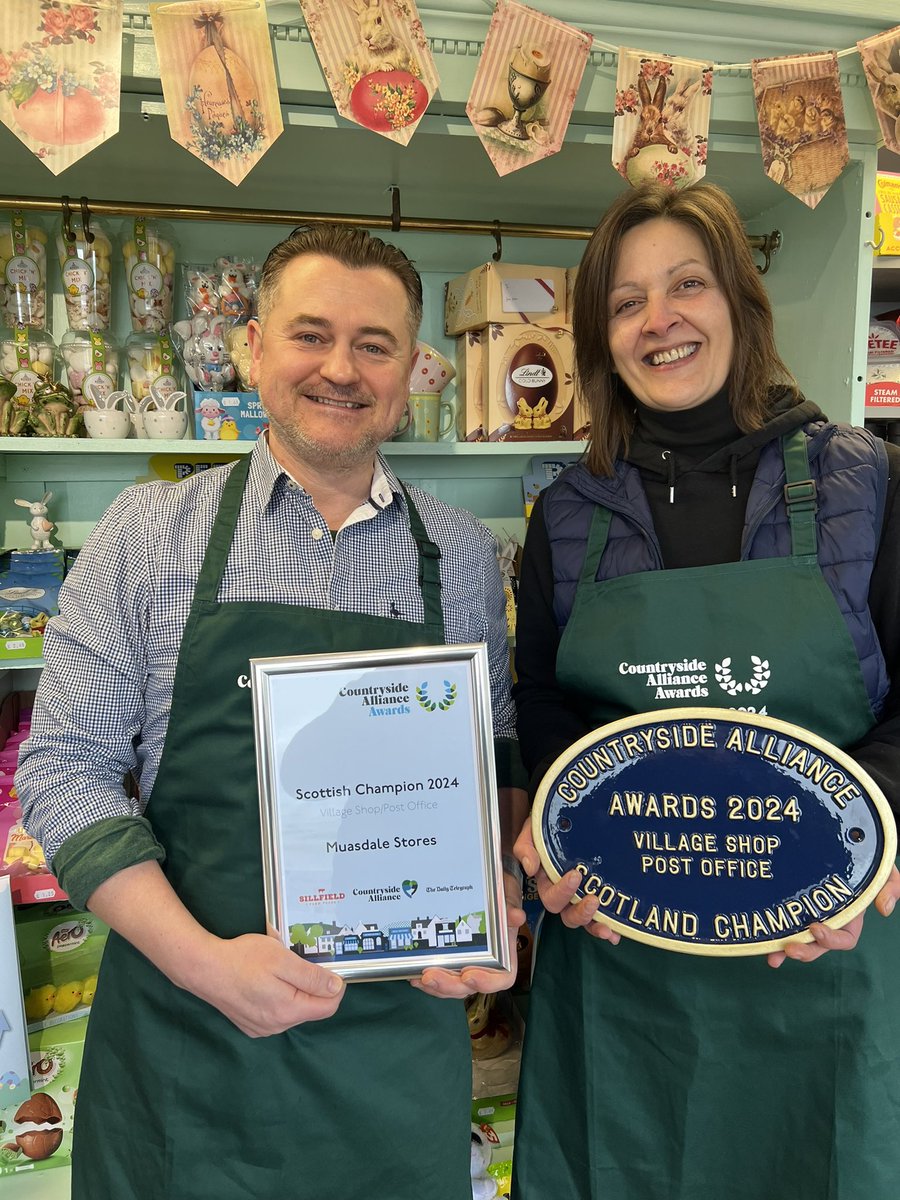 Voted best village store in Scotland. Thanks to our nominee, the Countryside Alliance & all who voted… #countrysidealliance #Champion #kintyre #argyll #bestvilliagestore #scotland 🏆🏴󠁧󠁢󠁳󠁣󠁴󠁿🥇