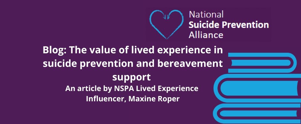 Why involve someone with lived experience of suicide in your work? This blog by NSPA Lived Experience Influencer @MaxineFrances explains the importance of lived experience in suicide prevention & bereavement support: bit.ly/3U70CV9