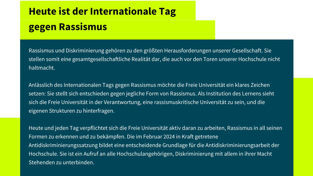 Heute ist der Internationale Tag gegen #Rassismus.