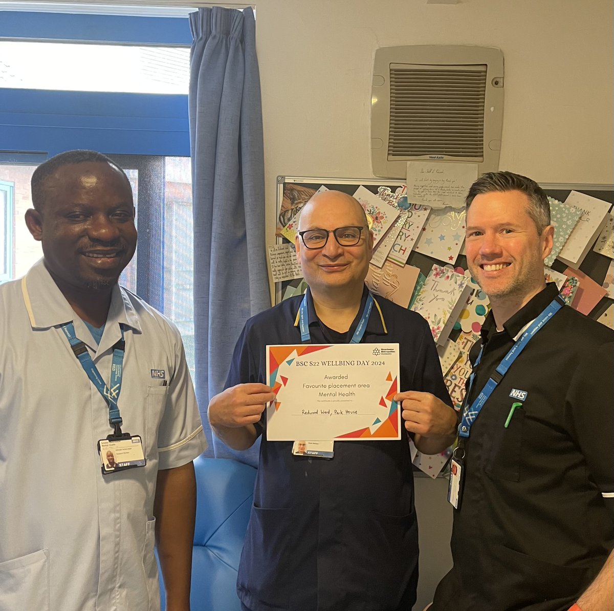 Well done to Redwood Ward GMMH! Voted favourite placement area by our 2nd Year Mental Health students 🙌😀 @GMMH_NHS @AdamMorrisRMN @nursingsocmmu