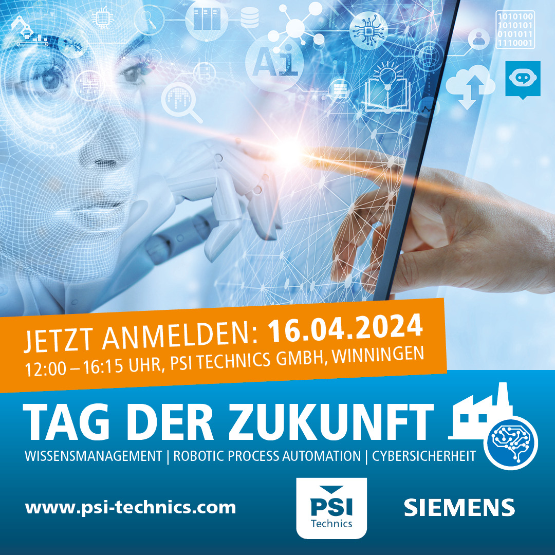 PSITechnics's tweet photo. Reminder zum #TagderZukunft I 2024: Exklusive Veranstaltung mit limitierten Plätzen!🚀
Noch heute anmelden: Die Veranstaltung richtet sich speziell an C-Level-Entscheider und bietet Einblicke in die #Zukunft von #Wissensmanagement, #RPA &amp; #Cybersicherheit.
https://t.co/RuiWi8sYjL https://t.co/s7j8k1Ls4k