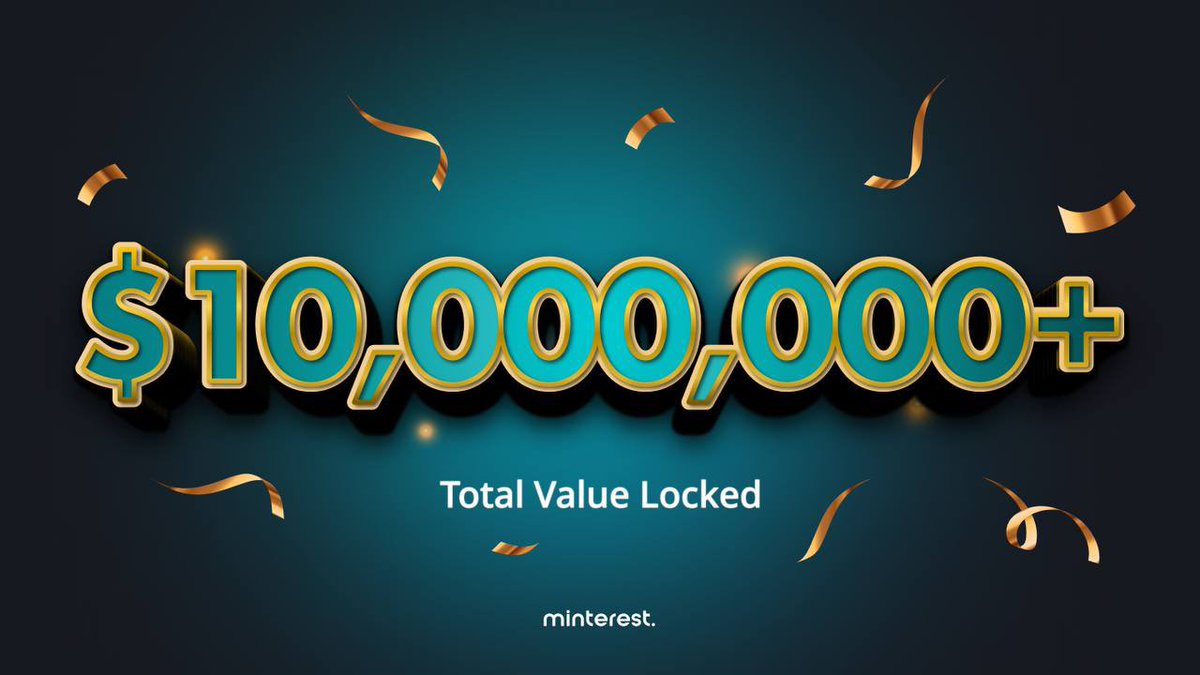 ⚡️ Minterest has now crossed $10,000,000 TVL on Mantle Network! 🌟 High APYs, diverse markets, vibrant community - join the financial revolution now! 🔥 Explore Minterest here : mantle.minterest.com