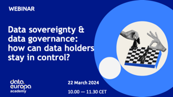 Join the webinar ‘Data sovereignty & data governance: how can data holders stay in control?’ tomorrow from 10.00 to 11.30 CET. Learn more about the #DataGovernanceAct and data sharing! 

Read more 👉 europa.eu/!RDJYjt

Register now 👉 bit.ly/49M4Ms2 

#EUOpenData