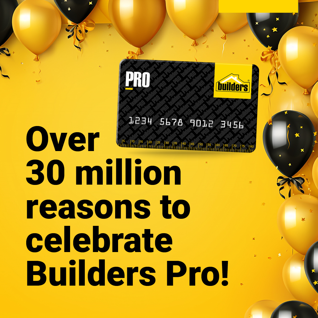 We have paid over R30 million to our loyal Builders Pro customers, as money back into their profiles. Sign up for Builders Pro in-store or online to enjoy your share of exclusive benefits. Ts and Cs apply: bit.ly/3x9sbpm