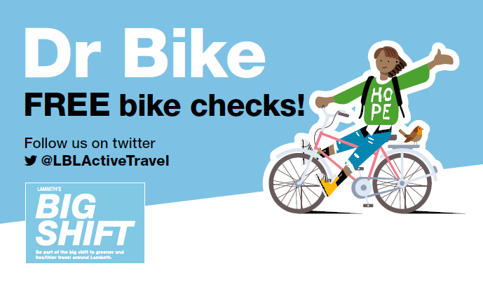 Visit our FREE Dr Bike session to get your bike checked! 🚲 🛠️ 🆓 🌼 Cnr of Leigham Ave and Leigham Court Road SW16 2PZ 23 March - 12:00 - 15:00 ⏰ View our full list of Dr Bikes here 👉🏾 orlo.uk/f6fhi @lambeth_council @cycleconfident #drbike #LambethBigShift