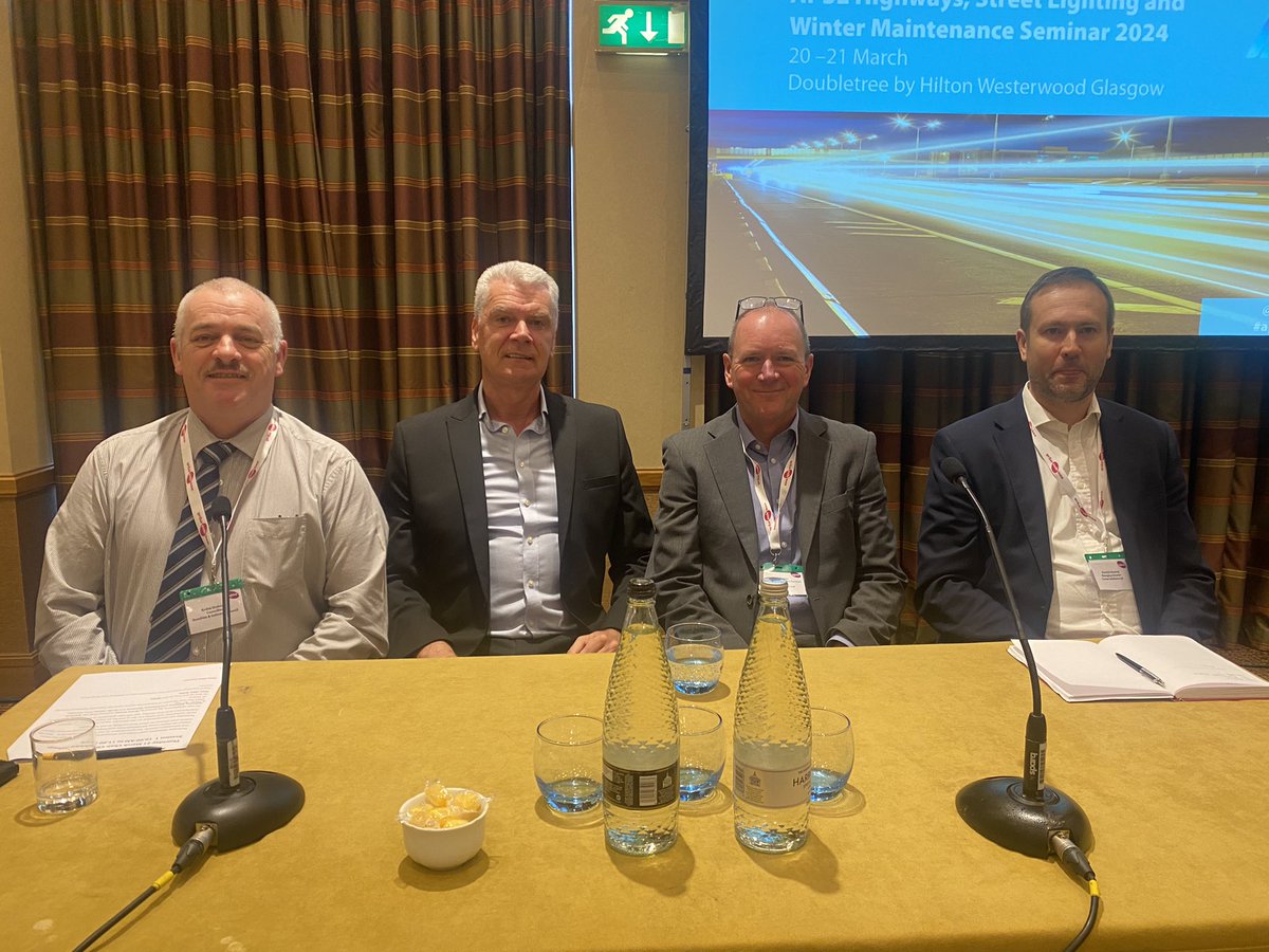 Good morning! We’re nearly ready to begin day two of the APSE Highways, Street Lighting and Winter Maintenance Seminar 2024… Say hello to our speakers for session one #apsehighways