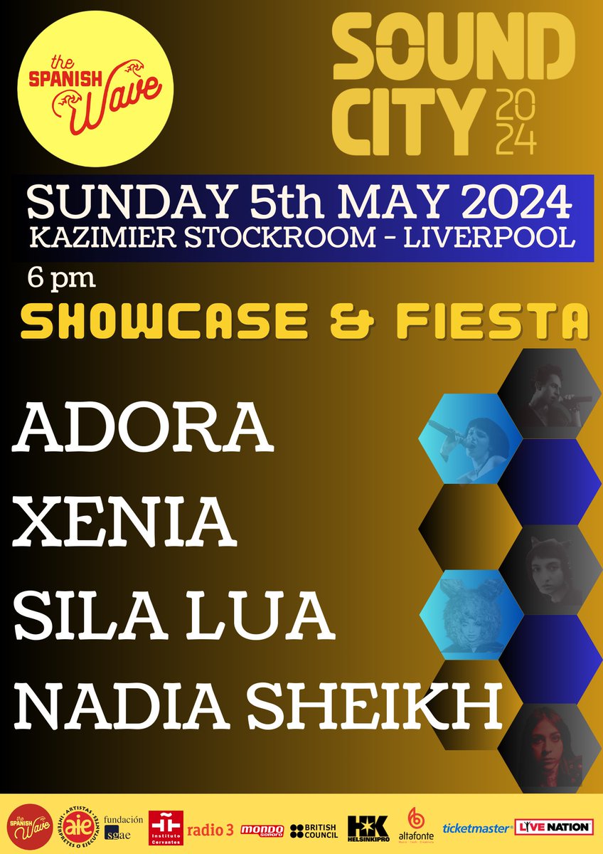 Four artists have been selected to play at The Spanish Wave stage @ Sound City! 🇪🇸 The Spanish Wave will participate for the second time in this festival/conference and will represent the country with these four artists, betting, on this occasion, only on female talent 💪