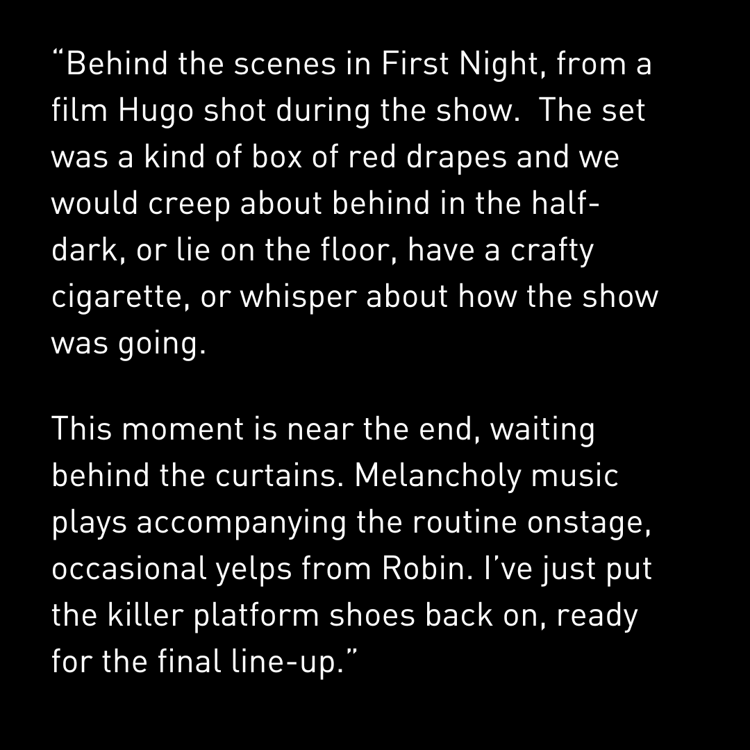 ForcedEnts's tweet photo. Signal to Noise premieres tonight at @PACTZollverein. To anticipate this first night, here is a new #FERecall from @cathy_naden about a show called First Night from 2001.

https://t.co/2SD3krF1mA
#fe40 #fesignaltonoise https://t.co/TnlotPj5DB