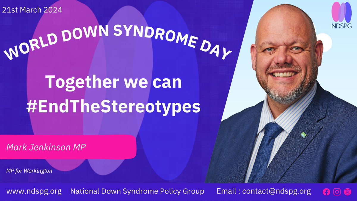 Today is World Down Syndrome Day, an opportunity to raise awareness of the condition.

Around the world, people with Down Syndrome are denied education, employment & the ability to make decisions for themselves. 

Stereotypes are harmful. We can end them. 

#WDSD2024 #NDSPG