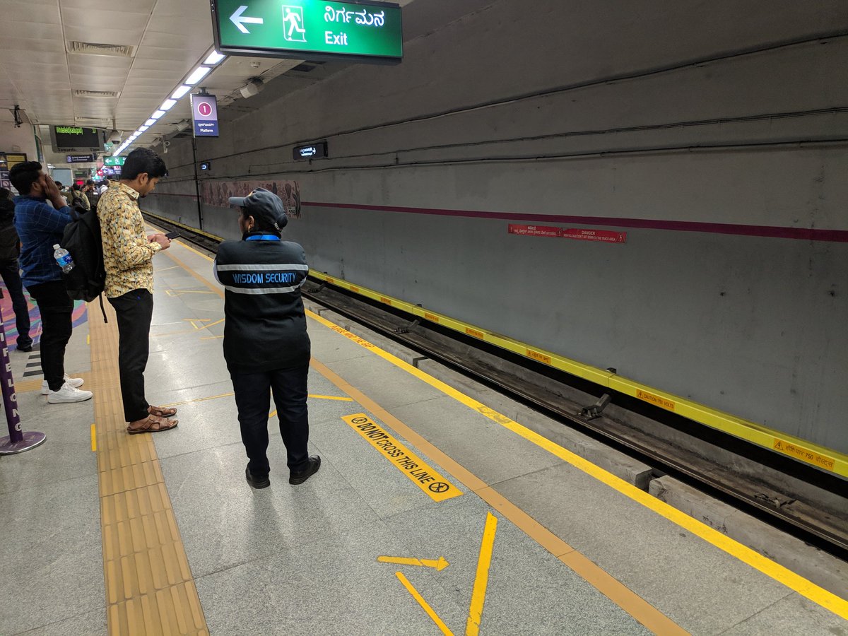 #BengaluruMetro No trains running between Magadi Road & Challaghatta on #PurpleLine after man jumped in front of a train at the Attiguppe station at 2.10 pm. Trains running only between Whitefield & Magadi Road. @WF_Watcher @0RRCA @NammaBengaluroo @KARailway @WFRising
