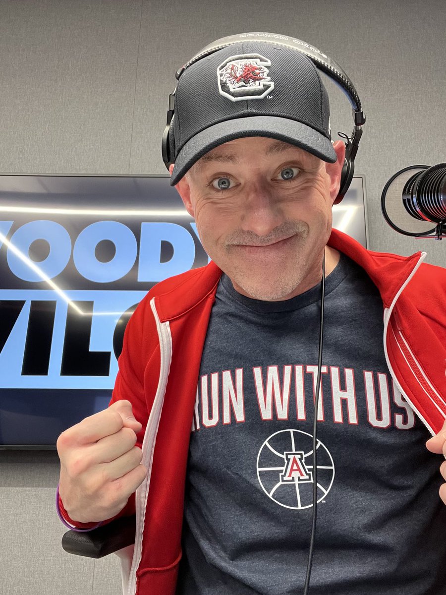 WilcoxStuff's tweet photo. It’s like Christmas…apologies to Jesus. #Arizona #SouthCarolina #MarchMadness @ArizonaMBB @GamecockMBB @woodyandwilcox @1065TheEnd @1007WRDU #WoodyAndWilcox #WilcoxStuff https://t.co/CpEtHn38dp