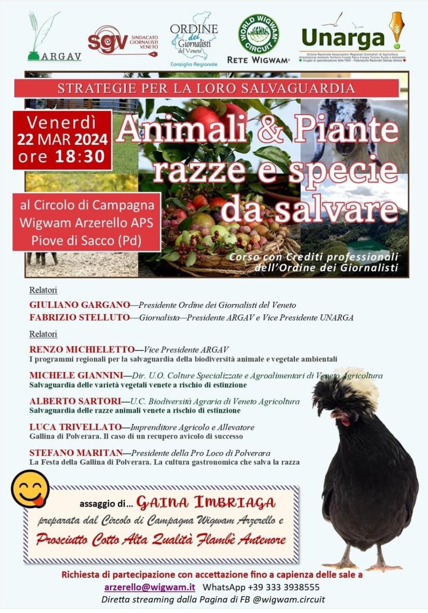 Ti sei iscritto? Non mancare domani (ore 18:30) a questo interessante appuntamento organizzato da <a href="/ODGVeneto/">ODGVeneto</a> e <a href="/ARGAVeneto/">GiornalistiARGAV</a> con la collaborazione di <a href="/VenetoAgricoltu/">Veneto Agricoltura</a>. Corso di formazione per giornalisti aperto al pubblico.