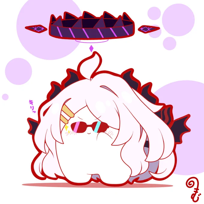 おもちヒナちゃんもグラサン付けてみた #ブルーアーカイブ #おもちヒナ 