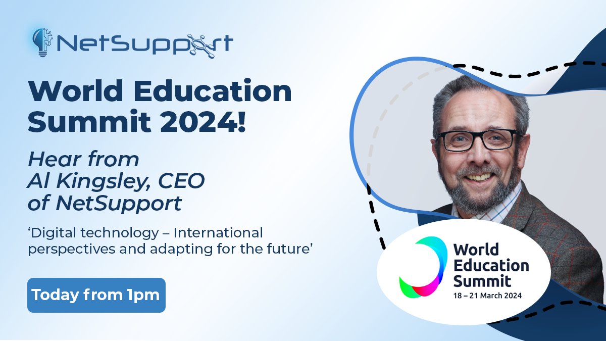 NetSupportGroup's tweet image. Today is the day you'll catch @AlKingsley_Edu speaking at the @WorldEdSummit! Check out his session 'Digital Technology: International perspectives and adapting for the future' at 1pm! mvnt.us/m2347516

#EdTechChat #EduHero #EmpoweringEducators #SafeAndSecureLearning