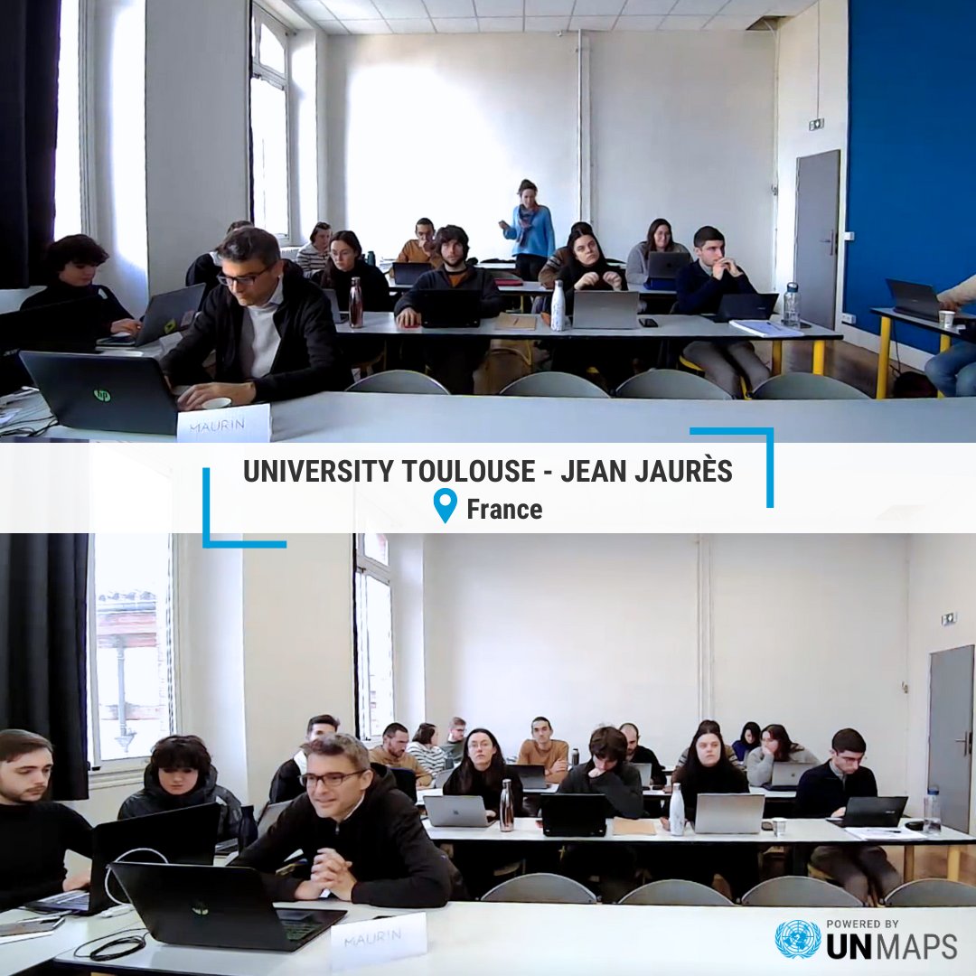 Toulouse, France 🇫🇷 📚 We were thrilled to be part of a workshop for young Geography teachers at @UTJeanJaures! 🗺️ The focus was on learning about #UNMaps and equipping educators with the skills to effectively utilize #OpenStreetMap tools in their classrooms💻