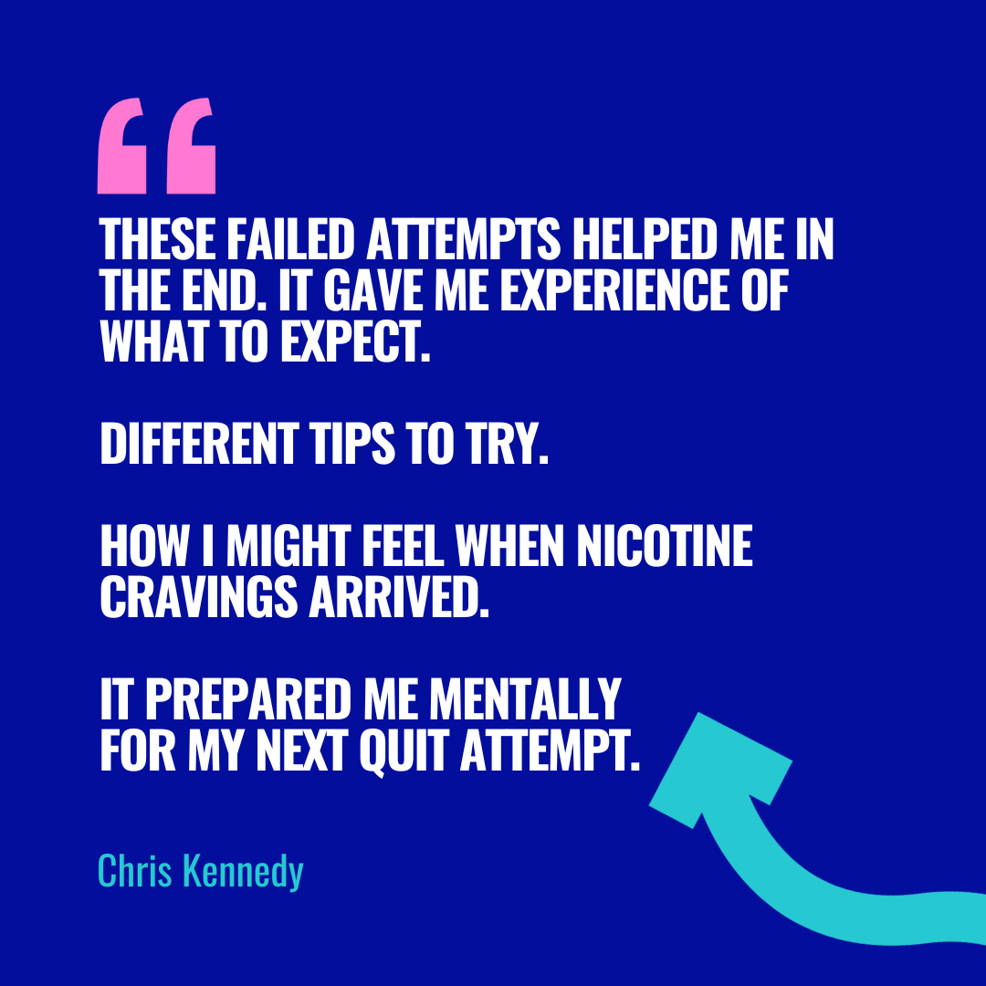 Don’t let failed quit smoking attempts get you down. It can take many attempts to succeed. It’s all good experience and preparation for your successful quit attempt. This is how Chris quit smoking after several failed attempts. stopsmokinglondon.com/stories/giving…