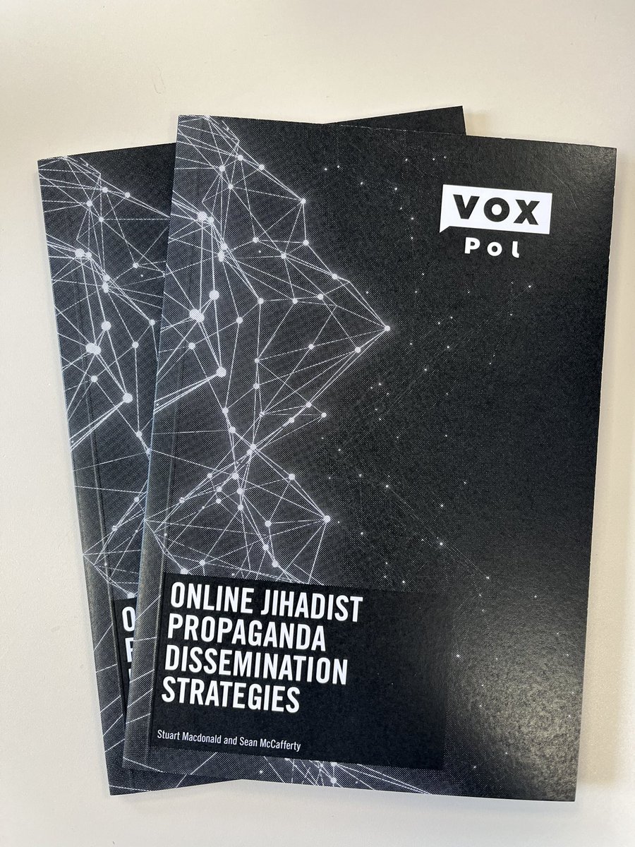 Our most recent report, Online Jihadist Propaganda Dissemination Strategies, co-authored by @CTProject_SM and @SeanRMcCafferty is available #OpenAccess at voxpol.eu/wp-content/upl…. Want a hard copy too? Email us at info@voxpol.eu.