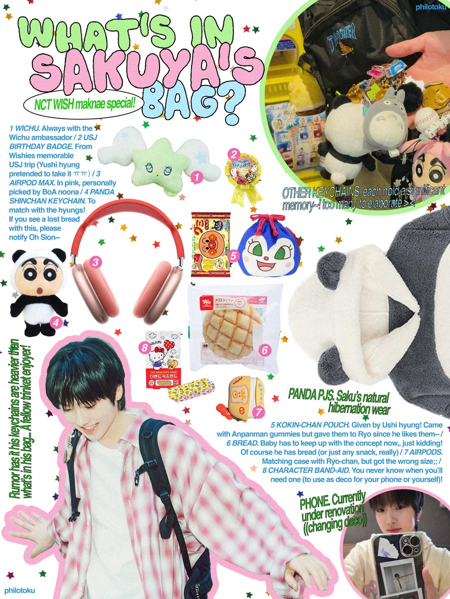 what's in sakuya's bag? 🥐🧐 #SAKUYA #사쿠야 #サクヤ #NCTWISH
