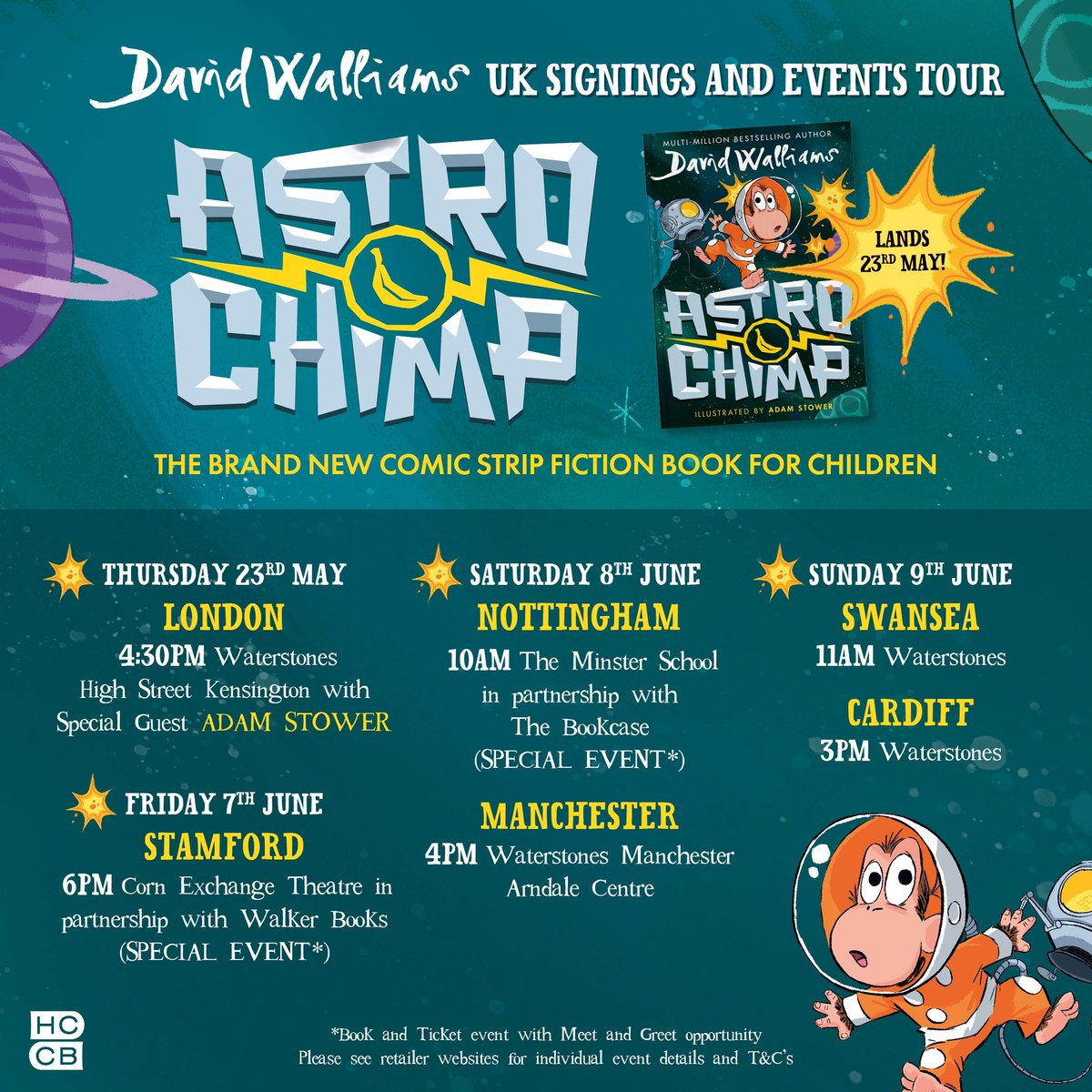 David is delighted to announce a UK signing & events tour for #ASTROCHIMP Find out more & book your tickets here: bit.ly/AstrochimpTour