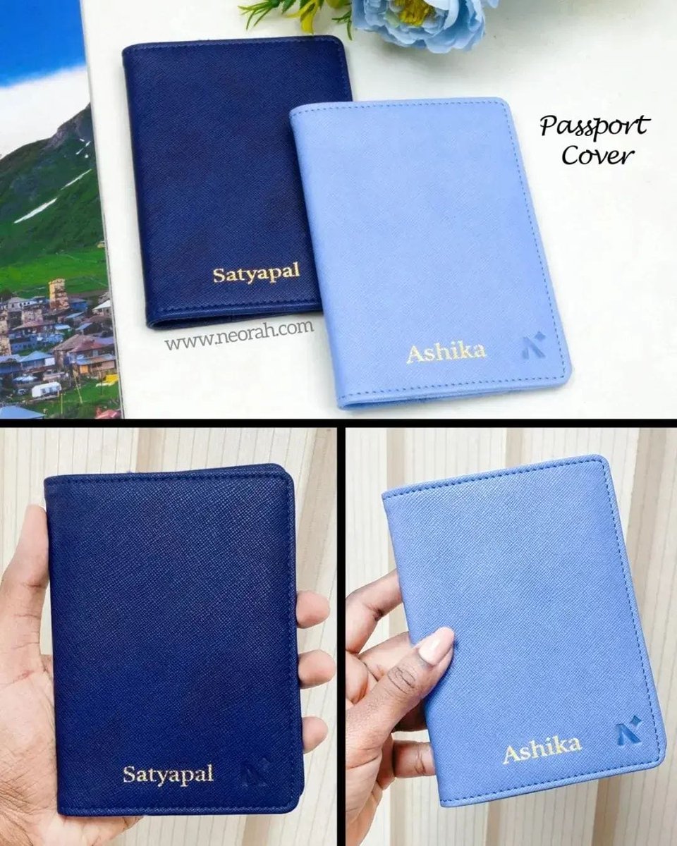 😍Cherish your adventures together with our personalized twin passport covers – a perfect match for couples or friends. ✅ Individually crafted with silver and golden fonts, these covers radiate adorableness.