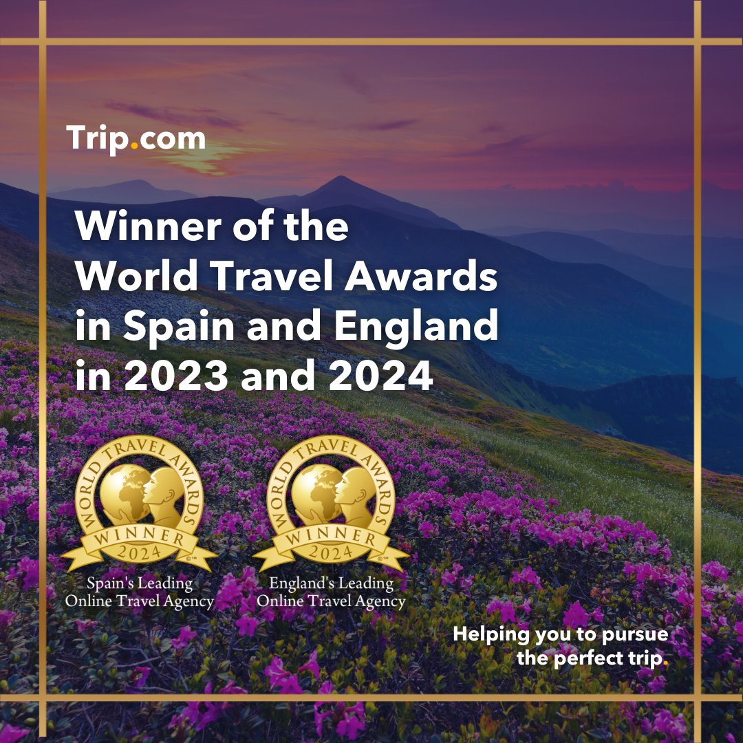 🎉Winner of the Best Online Travel Agency for the 2nd year in a row! 🏆 We are thrilled to announce that Trip.com has been awarded the prestigious title of 'Best Online OTA' in the 31st World Travel Awards - for the second consecutive year - in both Spain and…