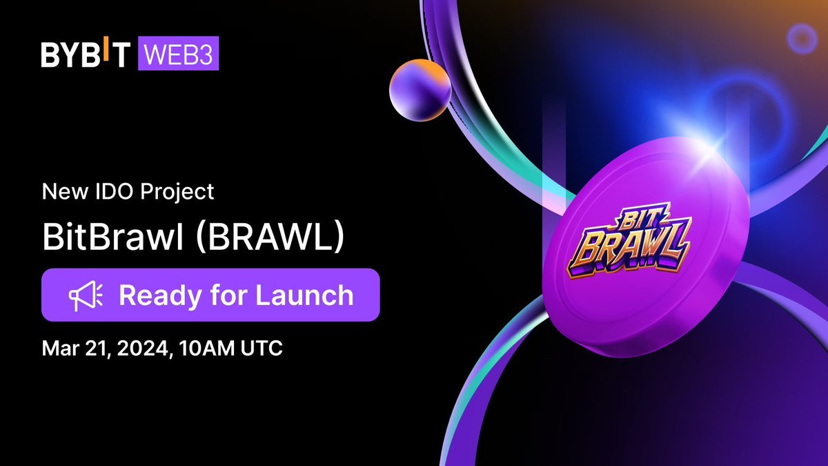 brawlailayer's tweet photo. BitBrawl will be doing an IDO on ByBit on 28th of March at 10AM UTC!

📆 Subscription: Mar 21, 10AM UTC - Mar 25, 2024, 10AM UTC 

📷 Snapshot: Mar 25, 10AM UTC - Mar 28, 2024,10AM UTC  📷

📢 BRAWL/USDT Bybit Listing on Mar 28, 2024, 10AM UTC

For more information 👉 https://t.co/lvDbMtFVWP