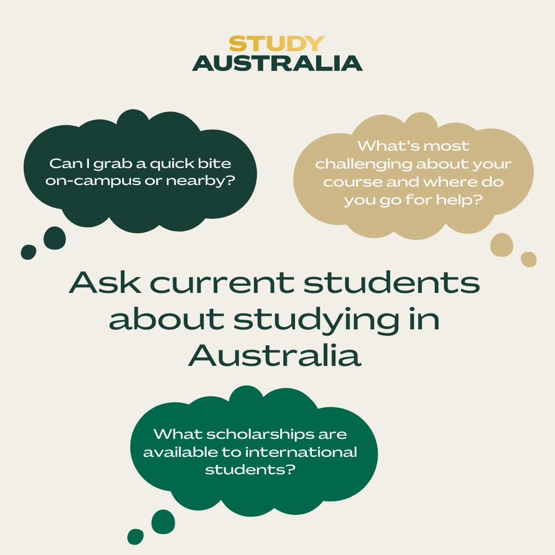 Prospective international students can use our Student Chat to connect with current students and learn what it is like to study in Australia before getting here. ➤ ow.ly/oJx350QXl7w