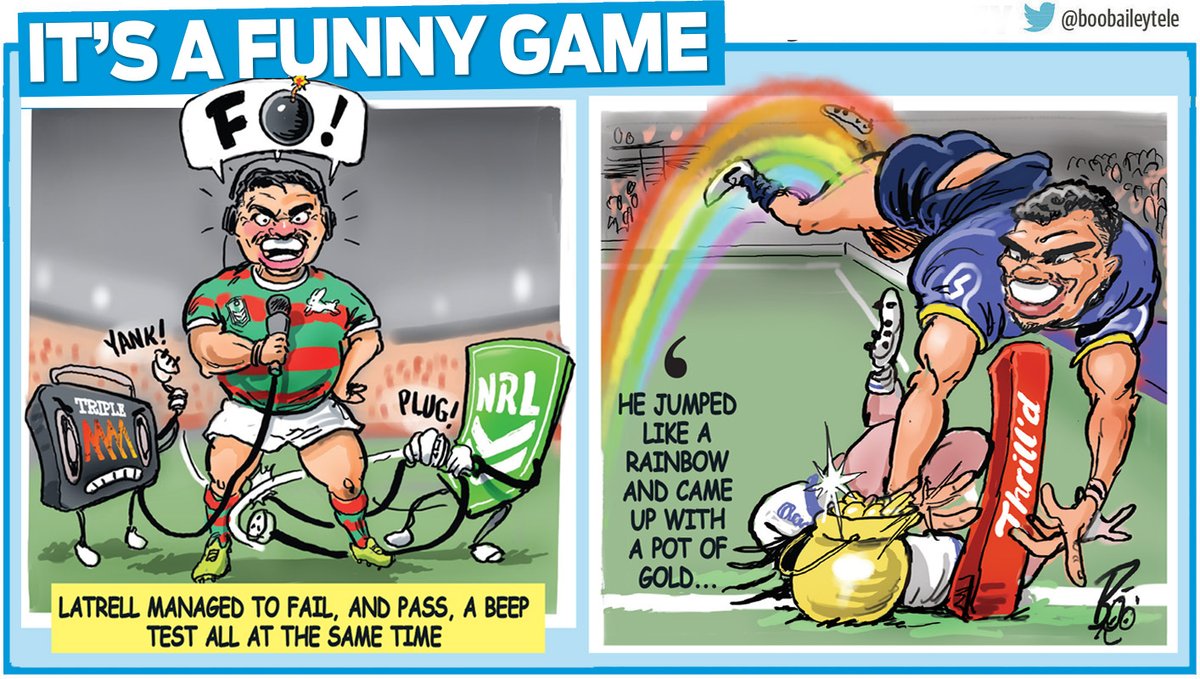 I swear that was a week and a half in rugby league. Latrell couldn't have put it any better ' What a f***ing try'! A taste of this week's #nrl toons for sportcon @telegraph_sport with @MCarayannis & @brentread_7 @WarrenSmithFOX #foxleague