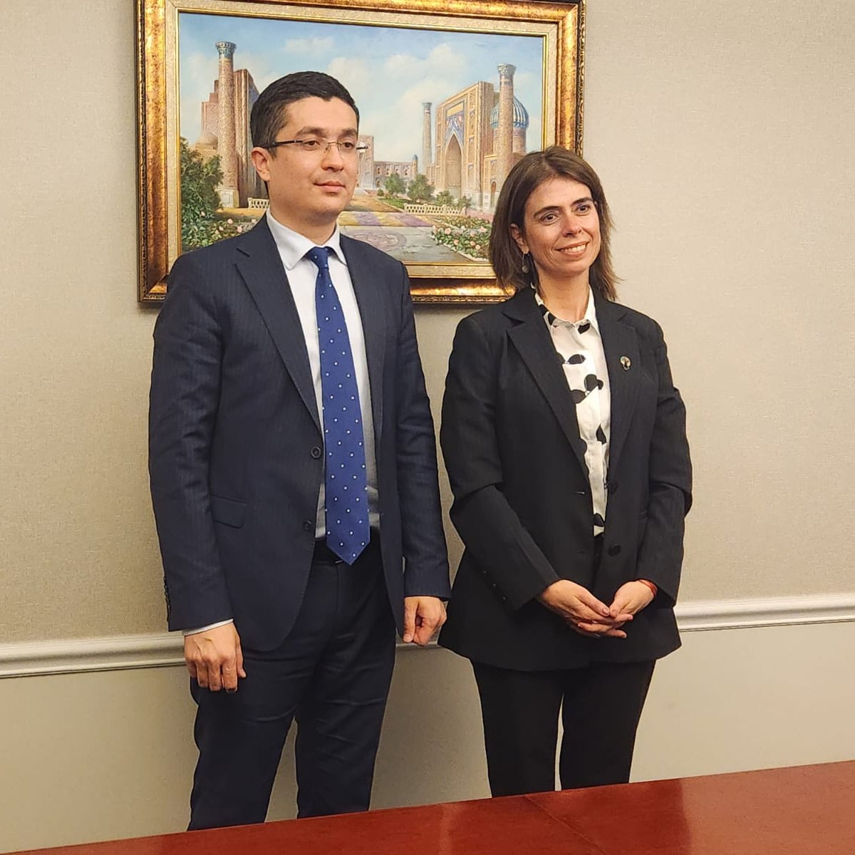 Productive discussion with H.E. @AmbLapasov, the Permanent Representative of Uzbekistan to the @UN at #CSW68. We look forward to expanding our areas of cooperation in the country to advance gender equality and women’s empowerment in Uzbekistan.