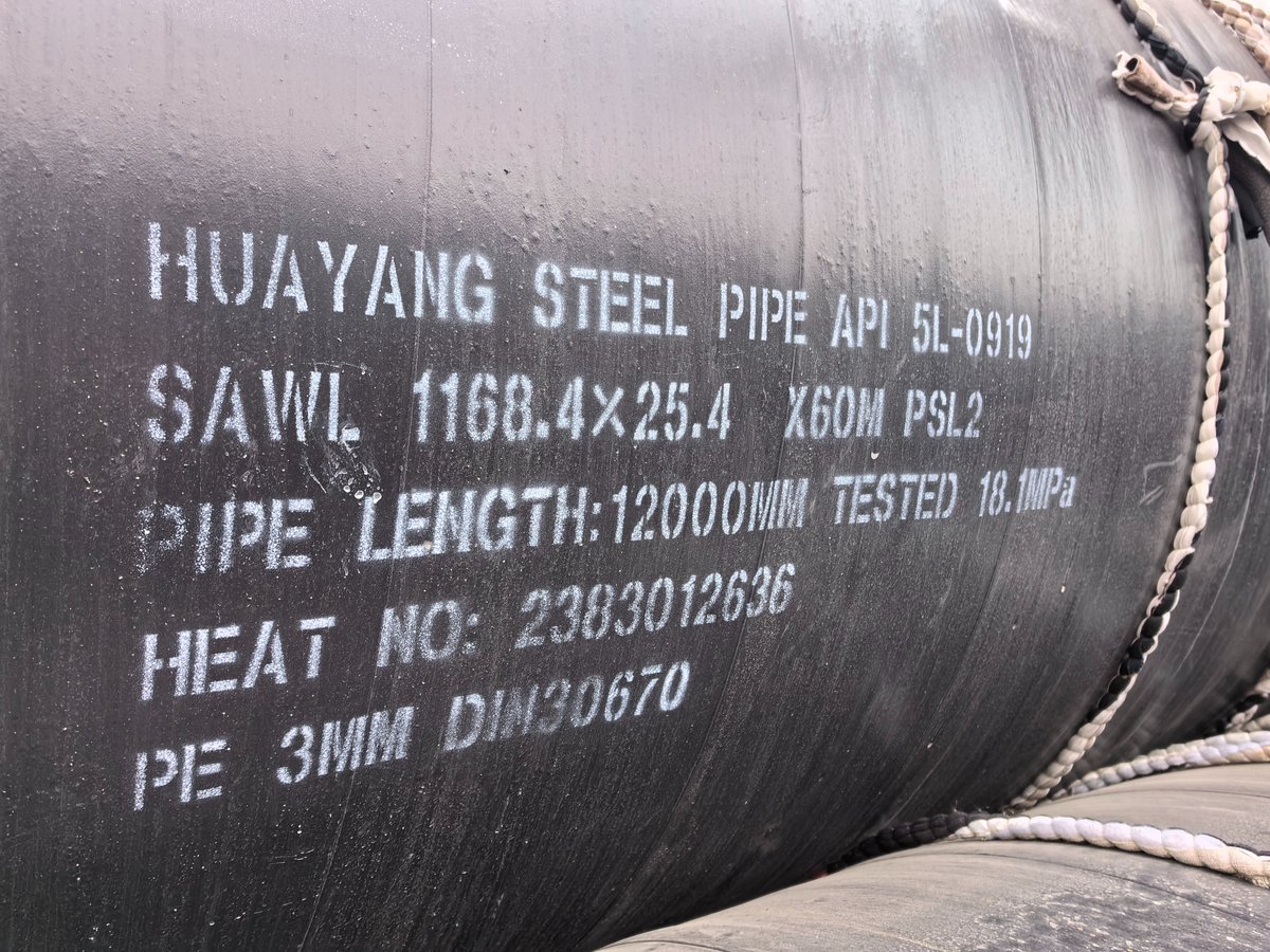 lsawpipes's tweet photo. SAWL STEEL PIPE WITH 3PE COATING READY FOR DELIVERY. https://t.co/8OJpfMEzea