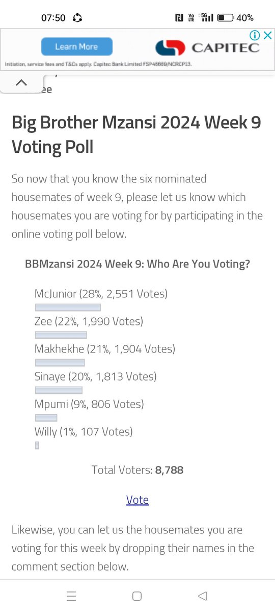 CNetshipale's tweet photo. @Haniles_Selinah Guys when u are voting  u need to go and vote for  this poll  makhekhe is going to over take us and this poll is accurate https://t.co/cPlSiF9krH