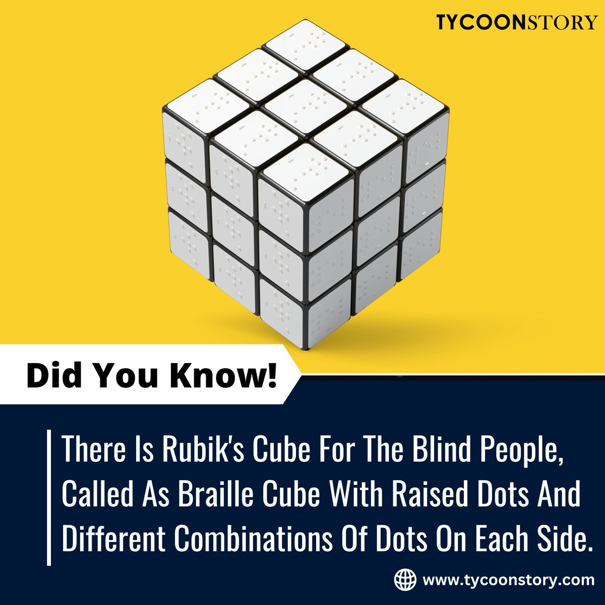 Introducing the Braille Cube: Rubik's for the visually impaired.

#BrailleCube #RubiksForBlind #InclusivePuzzles #AccessibleGaming #TactilePuzzles #VisuallyImpaired #BrailleInnovation #ProblemSolving #gaming @TycoonStoryCo @hackaday @tycoonstory2020 @cubelelo