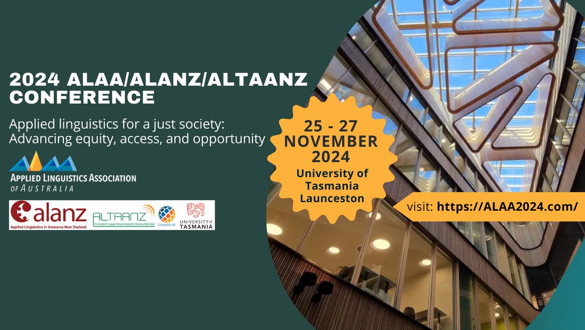 The ALAA conference is being hosted by the University of Tasmania, with Tasmania having been named one of the New York Times’ 52 Best Places to Visit in 2024.
 
The conference theme is Applied Linguistics for a just society: Advancing equity, access, and opportunity.