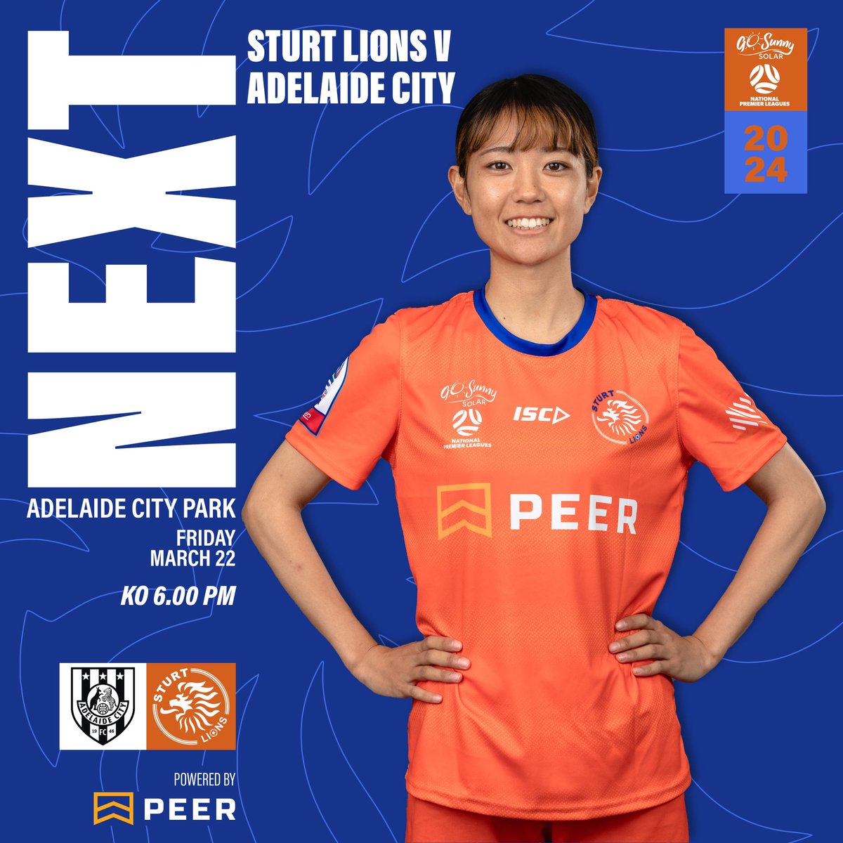 Our senior women take on Adelaide City in Round 2 of the Go Sunny Solar WNPL on Friday 22 March, 6.00 pm @ Adelaide City Park! Let's bring the 3 points home! 

🆚 Adelaide City
🕕 6.00 pm
🏟️ Adelaide City Park

Go Lions!

🧡💙🦁⚽️