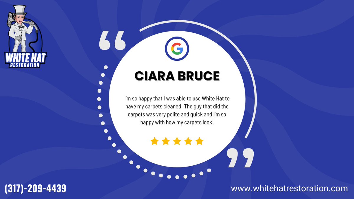 HatRestoration's tweet photo. Thank you, Ciara! We're thrilled to hear that you're happy with the results of our #carpetcleaningservice. Politeness, efficiency, and satisfaction are what we aim for, and we're glad we could meet your expectations. Your #feedback means a lot to us!

#HappyCustomer #5star https://t.co/nJMAAGjysE