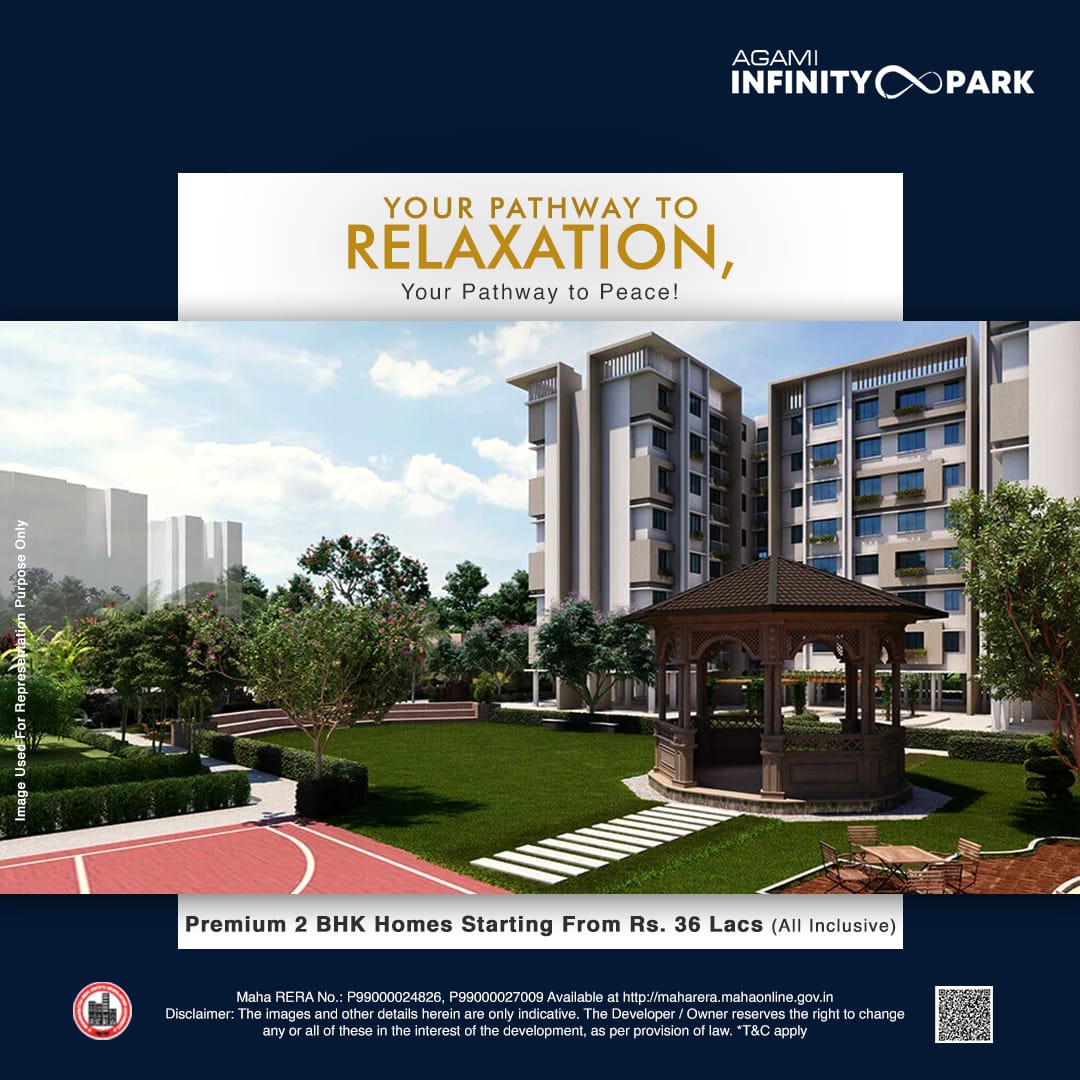 Agami Infinity Park: Where life reaches new heights. A beacon of excellence in Boisar, offering boundless joy and serenity for a lifetime of fulfillment. Explore 2 BHK residences priced at Rs. 36 Lakhs all inclusive. #AgamiRealty #Agami #InfinityPark #AgamiInfinity #Convenience