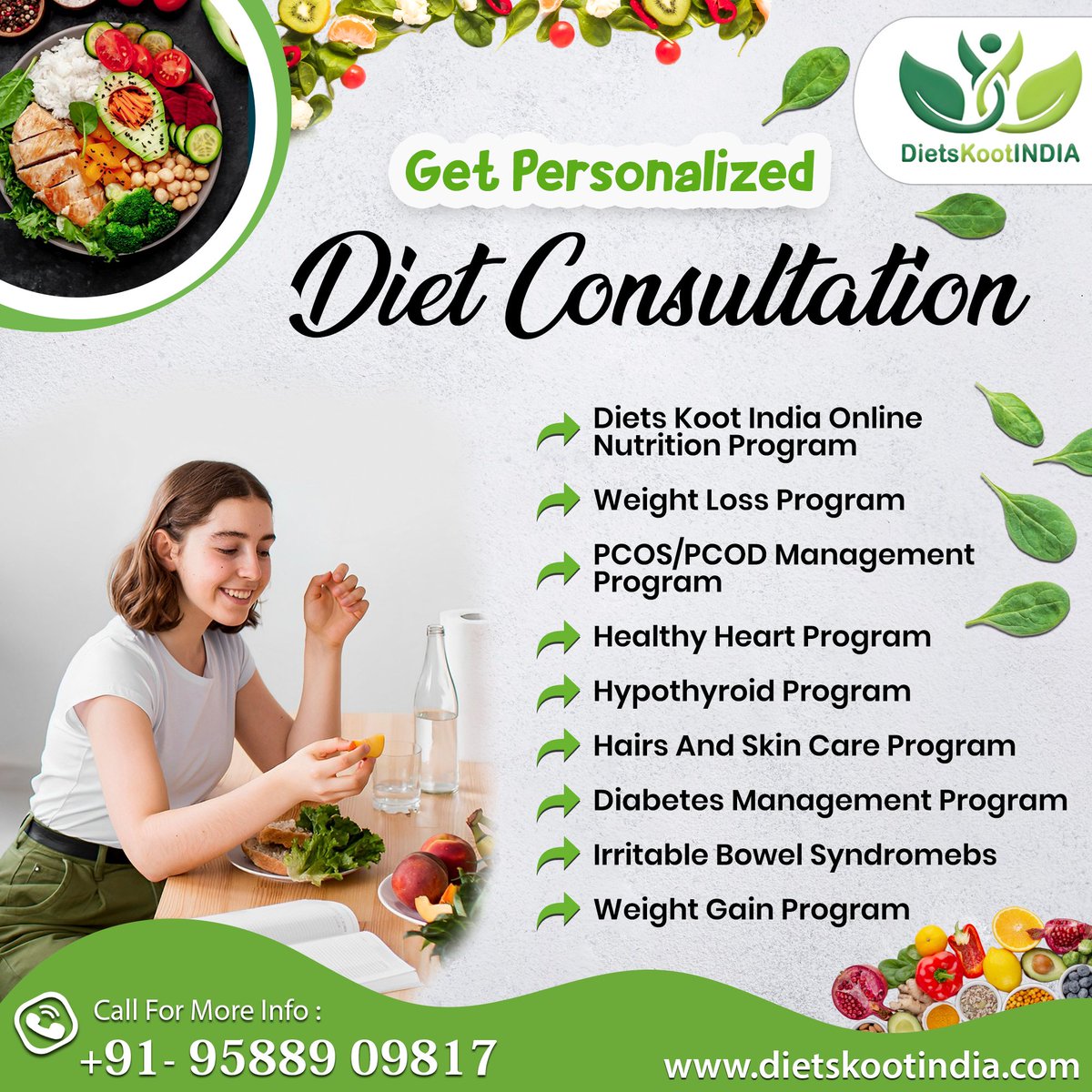 diets_kootindia's tweet image. Get Personalized
𝗗𝗶𝗲𝘁 𝗖𝗼𝗻𝘀𝘂𝗹𝘁𝗮𝘁𝗶𝗼𝗻

- Diets Koot India Online
Nutrition Program
- Weight Loss Program
- PCOS/PCOD Management
Program
.
.
.
#dietskoot #dietskootindia #dietchallenge #dietplanforweightloss
#dietstartstomorrow #diets #dietplan
#healthylifestyle