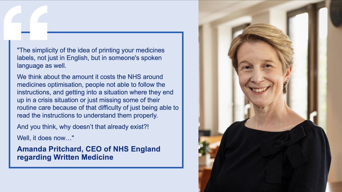 Grateful for the support of <a href="/AmandaPritchard/">Amanda Pritchard</a>, CEO of <a href="/NHSEngland/">NHS England</a>. 🙏
Innovation is crucial to improving marginalised communities' lives, preventing medication mismanagement &amp; boosting #patientsafety.
Together, let's drive positive change!
<a href="/BolaOwolabi8/">Bola Owolabi</a> <a href="/davidwebb_1/">David Webb</a> 
#CORE20plus5