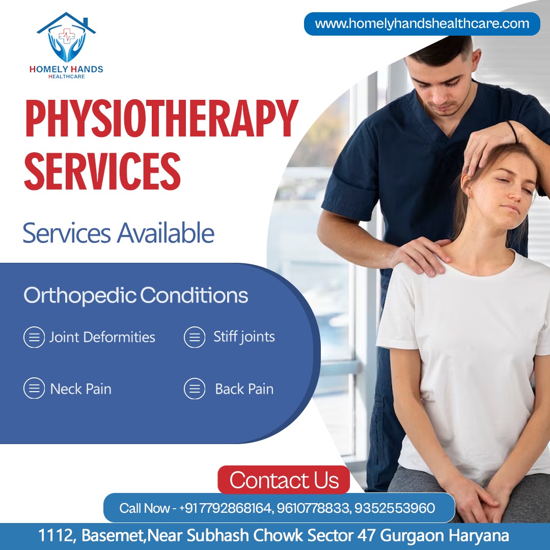 Unlocking movement, one joint at a time. From soothing stiff joints to easing neck and back pain, our homely hands are here to guide you towards comfort and mobility. 🌿

For More Info:
Website - homelyhandshealthcare.com
Contact us - 7792868164, 9610778833

#PhysiotherapyCare